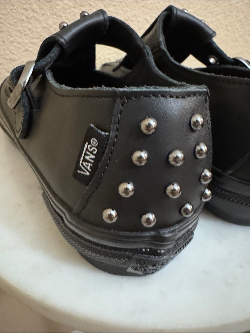 Women VANS Premium Mary Jane 93 Black genuine leather Pearlized sneakers Size 7 - Picture 7 of 9